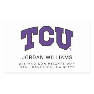 TCU RECTANGULAR STICKER