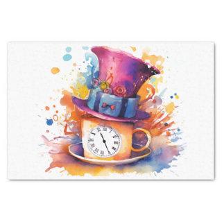 Tea Party Mad Hatter Alice in Wonderland Decoupage Tissue Paper