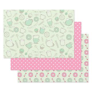 Tea Party  Flat Sheet Set of 3