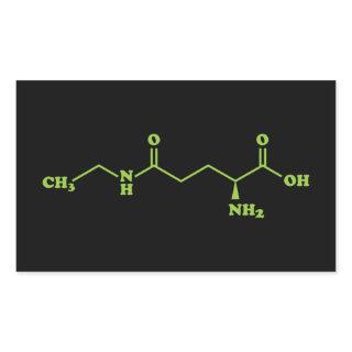 Tea Theanine Molecular Chemical Formula Rectangular Sticker