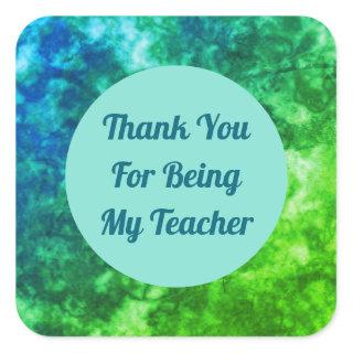 Teacher Appreciation Abstract Classroom Thank You  Square Sticker