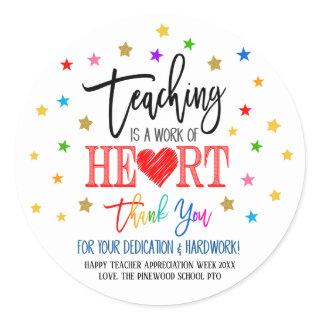 Teacher Appreciation Week  Classic Round Sticker