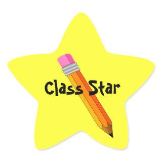 Teacher's Star with Pencil Award Stickers