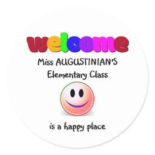 Teachers Welcome Classic Round Sticker