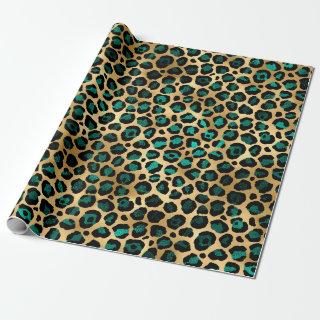 Teal and Gold Leopard Series Design 14