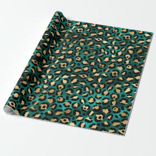 Teal and Gold Leopard Series Design 3