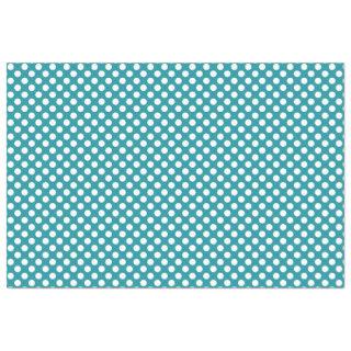 Teal and White Polka Dot Tissue Paper