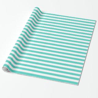 Teal Blue and White Stripe Pattern