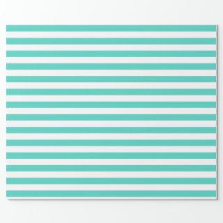 Teal Blue and White Stripe Pattern