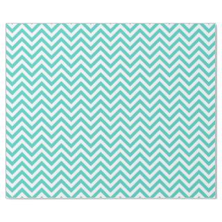 Teal Blue and White Zigzag Stripes Chevron Pattern