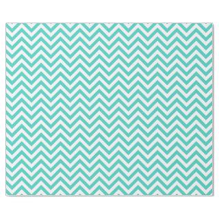 Teal Blue and White Zigzag Stripes Chevron Pattern