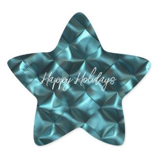 Teal Blue Green Abstract Glam Star Sticker