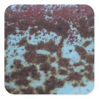 Teal Blue & Purple Rusted background Square Sticker