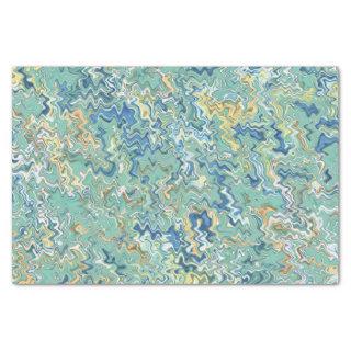 Teal Blue Turquoise Green Chic Unique Pattern  Tissue Paper