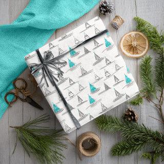 Teal Christmas Tree Pattern#5 ID1009