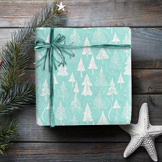 Teal Christmas Tree Pattern#6 ID1009