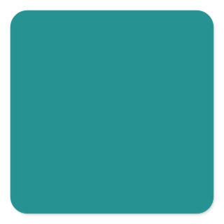 Teal Green 008080 Color, With Option to Add Image Square Sticker