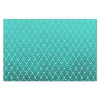 Teal Green Smudge Color with Diamond Pattern Tissue Paper
