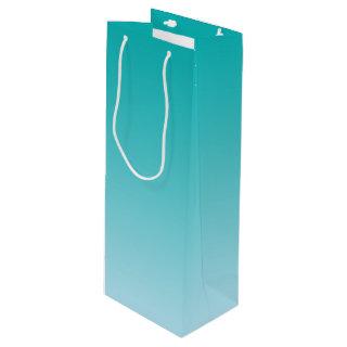 Teal Ombre Wine Gift Bag