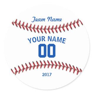 Team Baseball Sport Classic Round Sticker