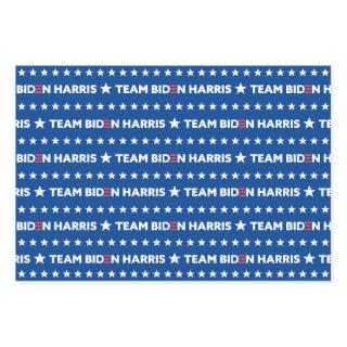 Team Biden Harris White Stars Pattern Blue  Sheets