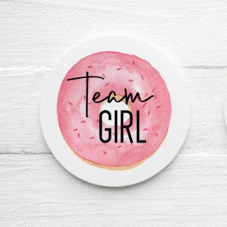 Team Girl Gender Reveal Stickers