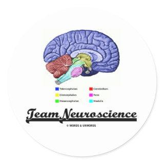 Team Neuroscience (Brain Anatomy Attitude) Classic Round Sticker