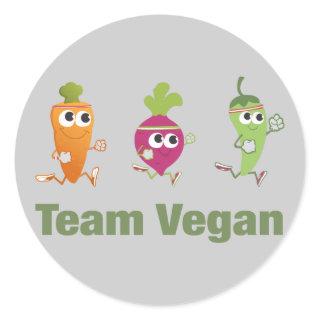 Team Vegan Classic Round Sticker