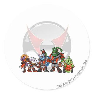 Team Virtupets Space Station Group Classic Round Sticker