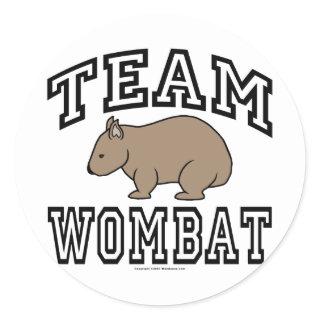 Team Wombat Classic Round Sticker