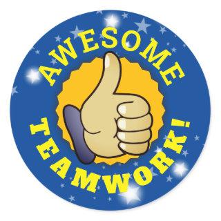 Teamwork thumbs up employee recognition stickers