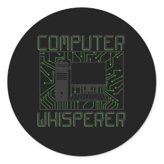 Tech Support Computer Whisperer Classic Round Sticker