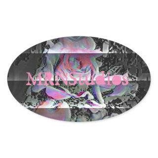 Techno Bouquet      Oval Sticker