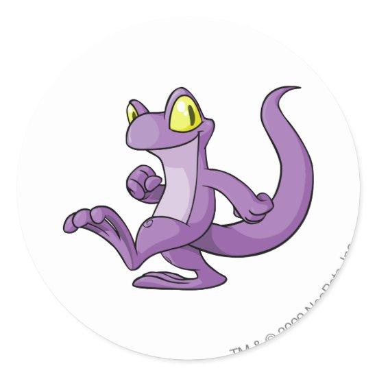 Techo Purple Classic Round Sticker
