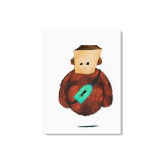 Teddy and his slingbag canvas print