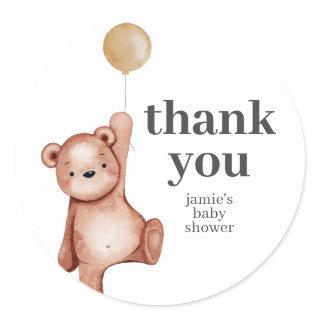 Teddy Bear Baby Shower Classic Round Sticker