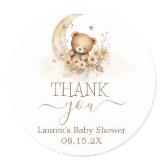 Teddy Bear Baby Shower Round Sticker