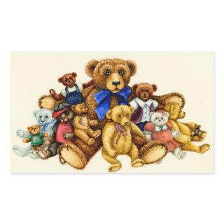 TEDDY BEAR HUGS STICKERS Rectangle Sheet