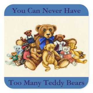 TEDDY BEAR HUGS STICKERS Square, Sheet