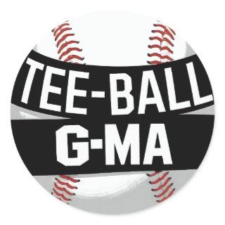 Tee-Ball G-Ma Funny Teeball Grandma Classic Round Sticker