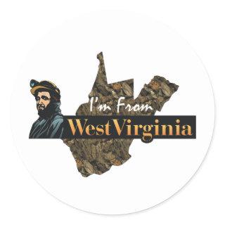 TEE I'm From West Virginia Classic Round Sticker