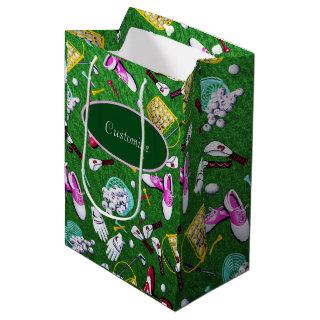 Tee Time Girly Golf Medium Gift Bag