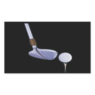 Tee Up Rectangular Sticker