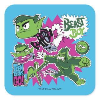 Teen Titans Go! | Beast Boy Shapeshifts Square Sticker