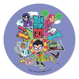 Teen Titans Go! | Team Arrow Graphic Classic Round Sticker