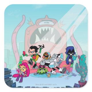 Teen Titans Go! | Tentacled Monster Approaches Square Sticker