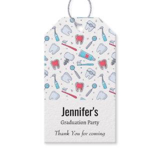 Teeth and Tools Dental Pattern Party Thank You Gift Tags
