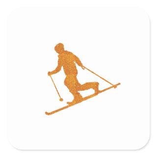 Telemarking Square Sticker