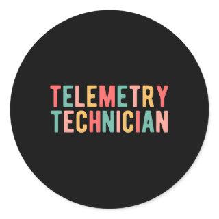 Telemetry Technician Best Telemetry Tech Classic Round Sticker