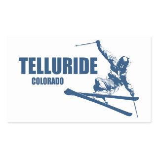 Telluride Colorado Skier Rectangular Sticker